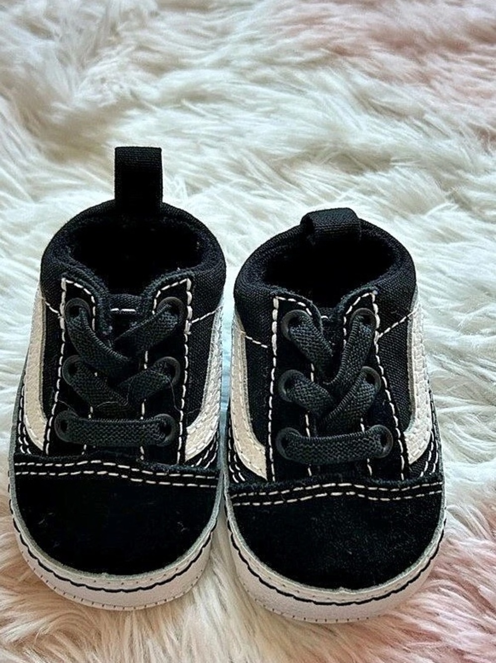 Vans Classic Slip-On Black & White Baby US 1
